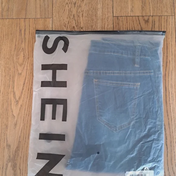 Shein Size M Womens Blue Ripped High Rise High Waist Skinny Jeans Button Zip. - Picture 2 of 9